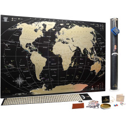 Скретч карта My Map Black edition gold EN